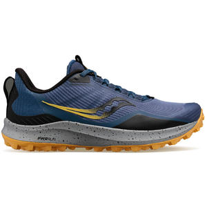 Saucony Peregrine 12 Trail Hardloopschoenen Donkerblauw/Goud Dames