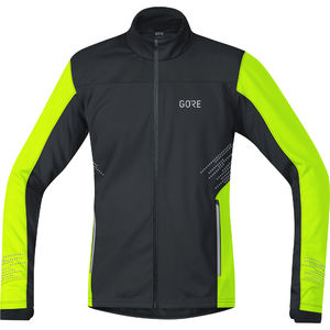 GORE Wear R5 Windstopper Hardloopjack Zwart/Neon Geel Heren