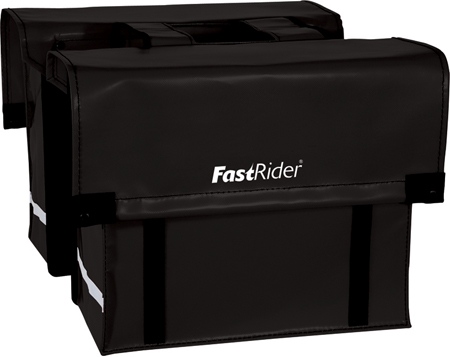 Fastrider Dubbele tas LED Cargo Zwart