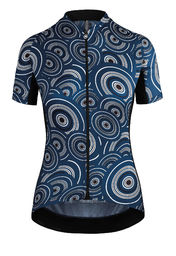 Assos Uma GT Camou Fietsshirt Korte Mouwen Blauw/Wit Dames