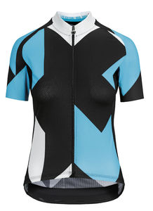 Assos Fastlane Rock Fietsshirt Korte Mouwen Blauw/Zwart/Wit Dames