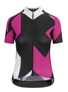 Assos Fastlane Rock Fietsshirt Korte Mouwen Roze/Zwart/Wit Dames