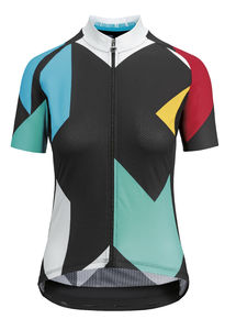 Assos Fastlane Rock Fietsshirt Korte Mouwen Zwart/Multi Dames