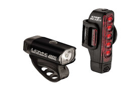 Lezyne Hecto Drive 400XL Koplamp/Strip Achterlicht Zwart