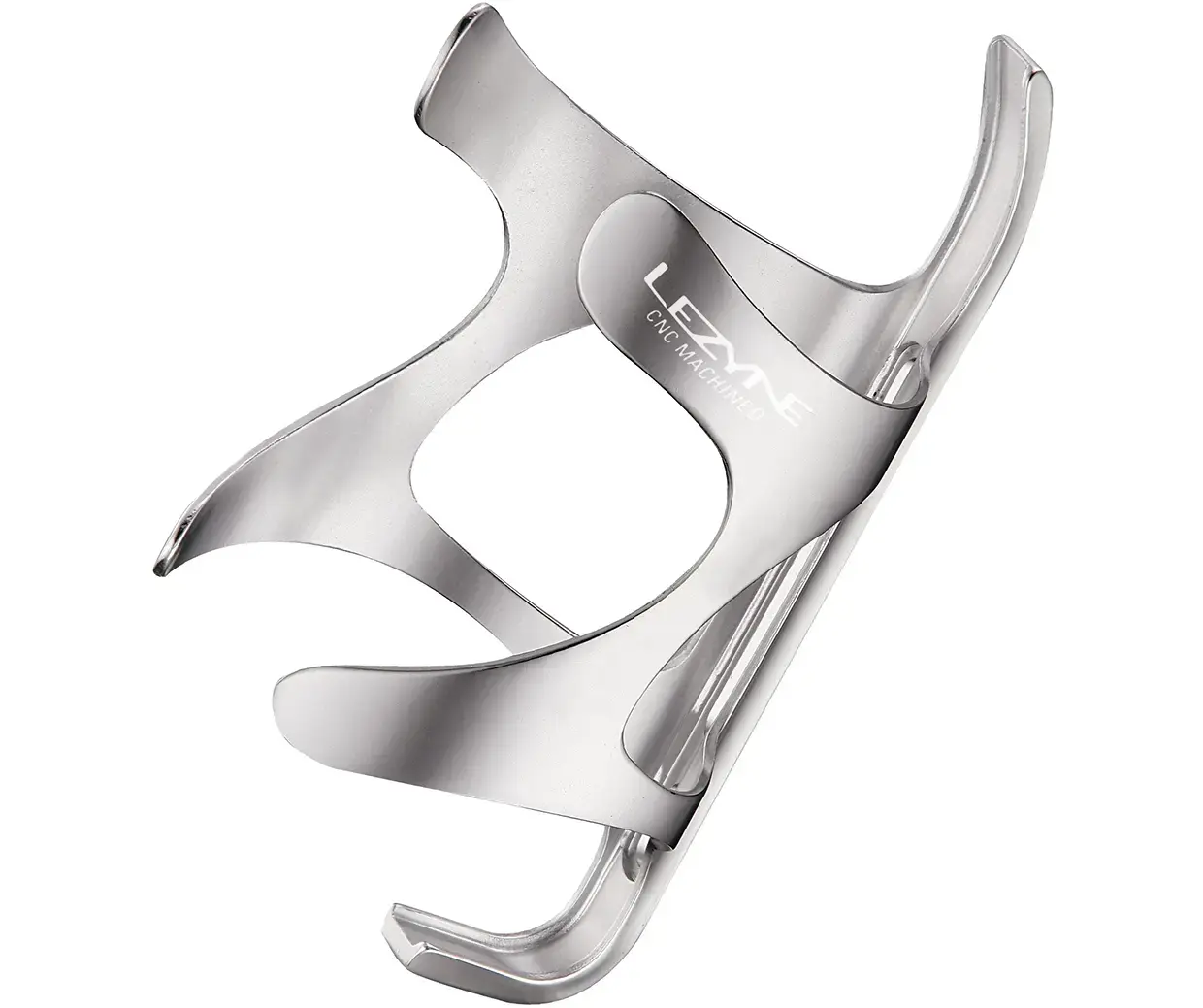 Lezyne CNC Aluminium Bidonhouder Hi-Polish Zilver