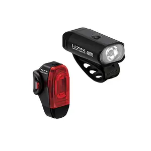 Lezyne Mini Drive 400XL/KTV Drive Pro+ Verlichtingsset Zwart