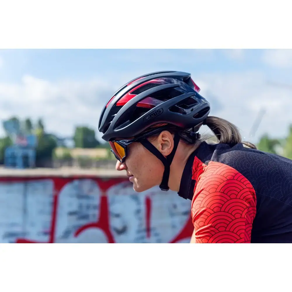 Abus AirBreaker Race Fietshelm Zwart/Rood