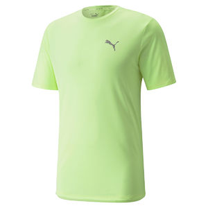 PUMA Favorite Heather Hardloopshirt Korte Mouwen Limegroen Heren