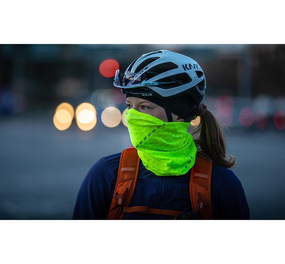 GripGrab Multifunctionele Neck Warmer Reflective Hi-Vis Geel