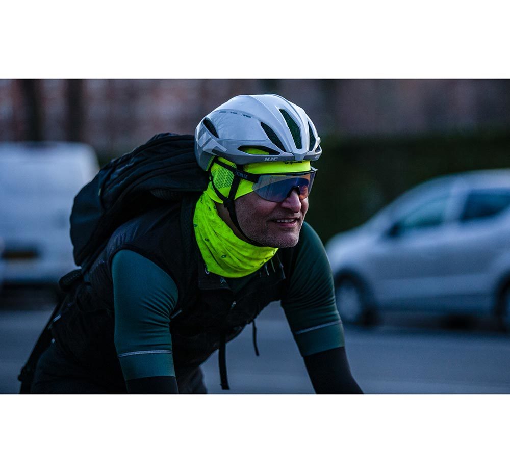 GripGrab Multifunctionele Neck Warmer Reflective Hi-Vis Geel