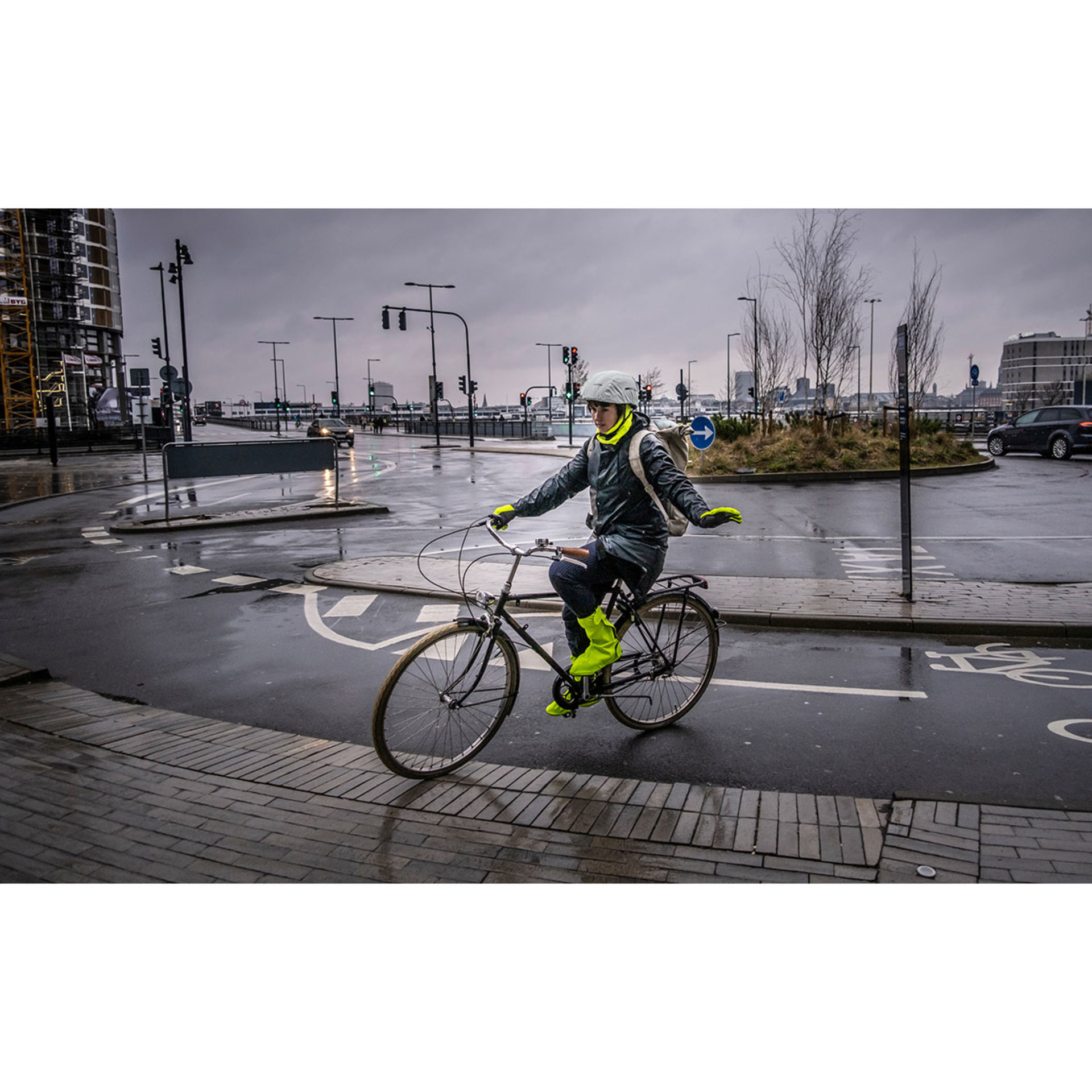 GripGrab Reflective Helmet Cover Grijs