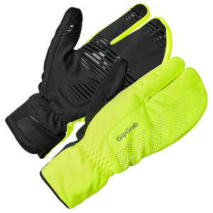 GripGrab Ride Windproof Deep Winter Lobster Fietshandschoenen Hi-Vis Geel