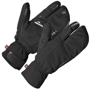 GripGrab Nordic 2 Windproof Deep Winter Lobster Fietshandschoenen Zwart