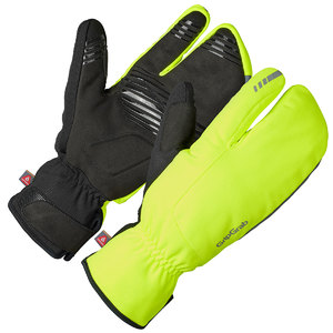 GripGrab Nordic 2 Windproof Deep Winter Lobster Fietshandschoenen Hi-Vis Geel