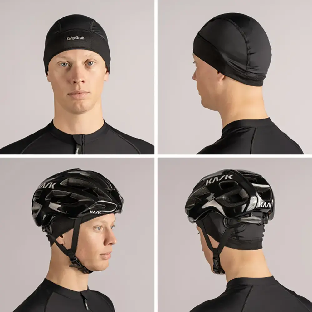 GripGrab UPF 50+ Lightweight Summer Skull Cap Zwart