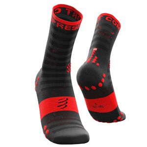 Compressport Pro Racing V3.0 Ultralight Run High Compressiesokken Zwart/Rood