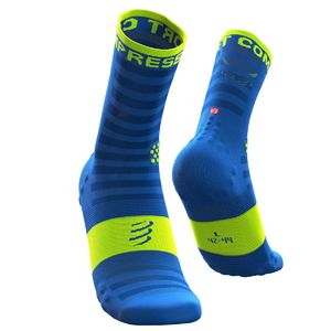 Compressport Pro Racing V3.0 Ultralight Run High Compressiesokken Fluo Blauw