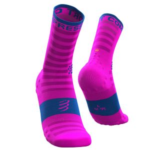 Compressport Pro Racing V3.0 Ultralight Run High Compressiesokken Fluo Roze