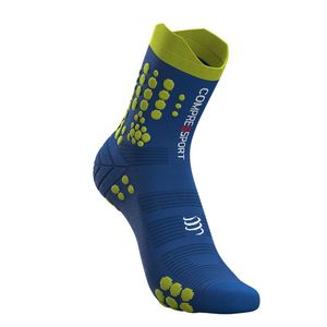 Compressport Pro Racing V3.0 Trail Compressiesokken Blauw/Limegroen