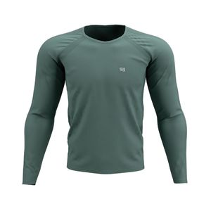 Compressport Training Hardloopshirt Lange Mouwen Groen Heren