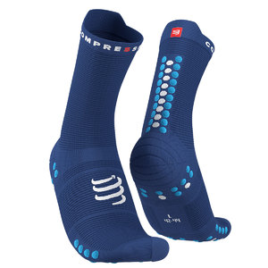 Compressport Pro Racing v4.0 Run High Compressiesokken Blauw