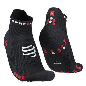 Compressport Pro Racing v4.0 Run Low Compressiesokken Zwart/Rood