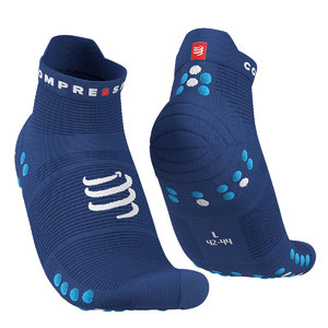 Compressport Pro Racing v4.0 Run Low Compressiesokken Blauw