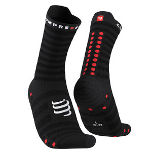 Compressport Pro Racing v4.0 Ultralight Run High Compressiesokken Zwart/Rood