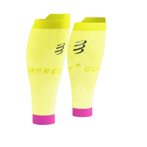 Compressport R2 Oxygen Compressie Tubes Geel/Neon Roze