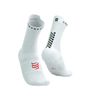 Compressport Pro Racing v4.0 Run High Compressiesokken Wit/Zwart/Rood