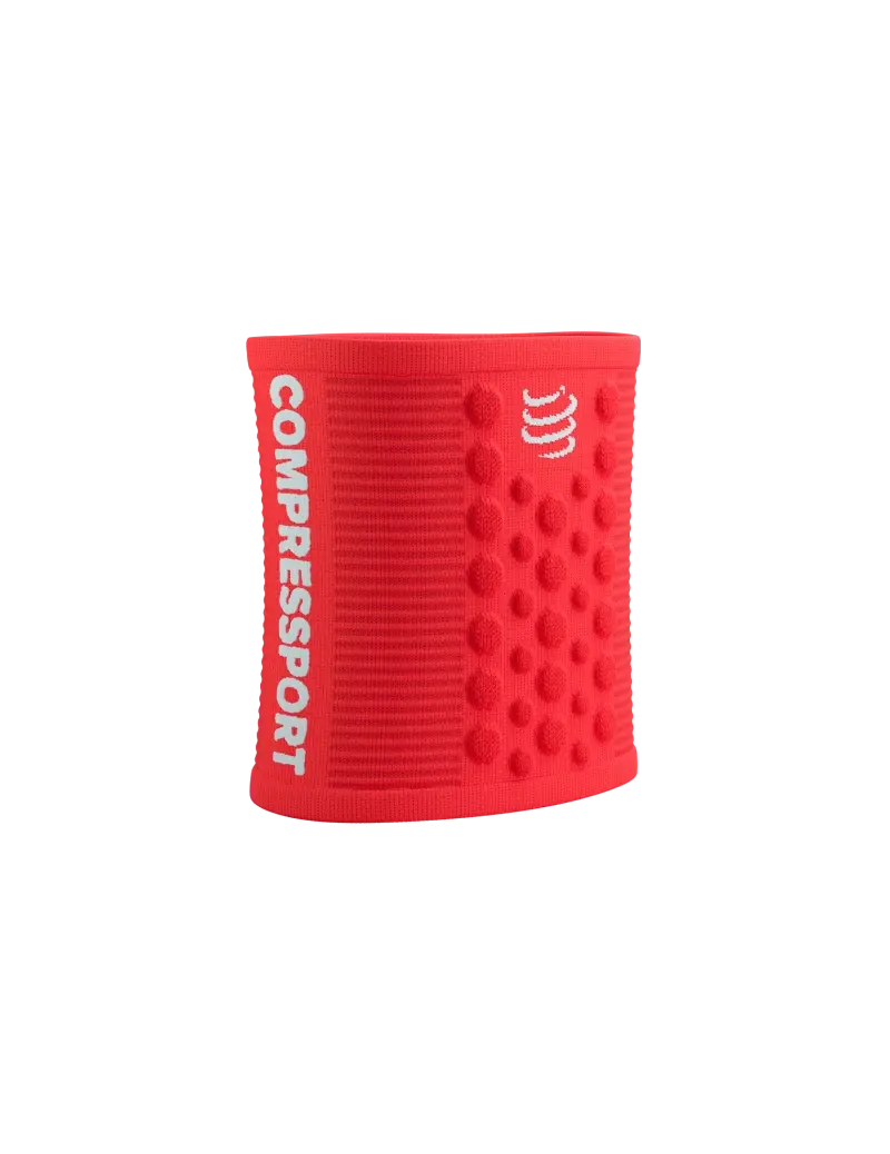 Compressport Zweetband 3D.Dots Fluo Rood/Wit