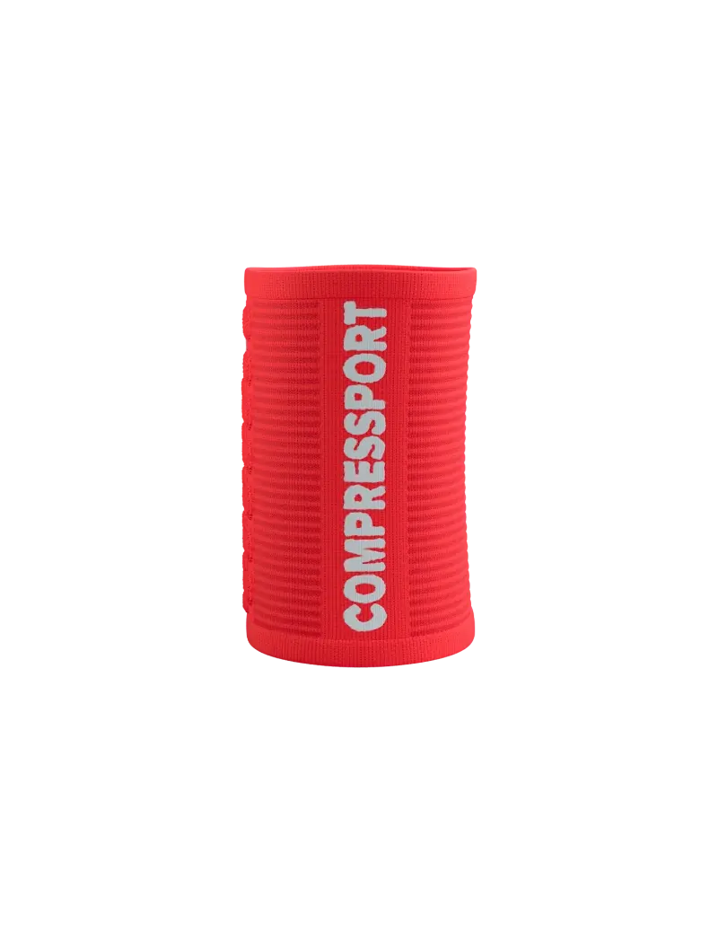 Compressport Zweetband 3D.Dots Fluo Rood/Wit