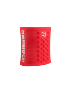 Compressport Zweetband 3D.Dots Fluo Rood/Wit