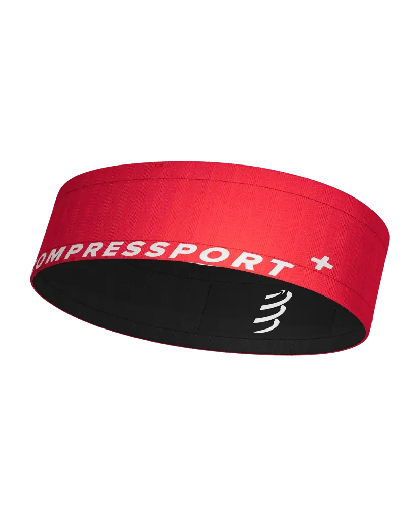 Compressport Free Belt Fluo Rood/Zwart