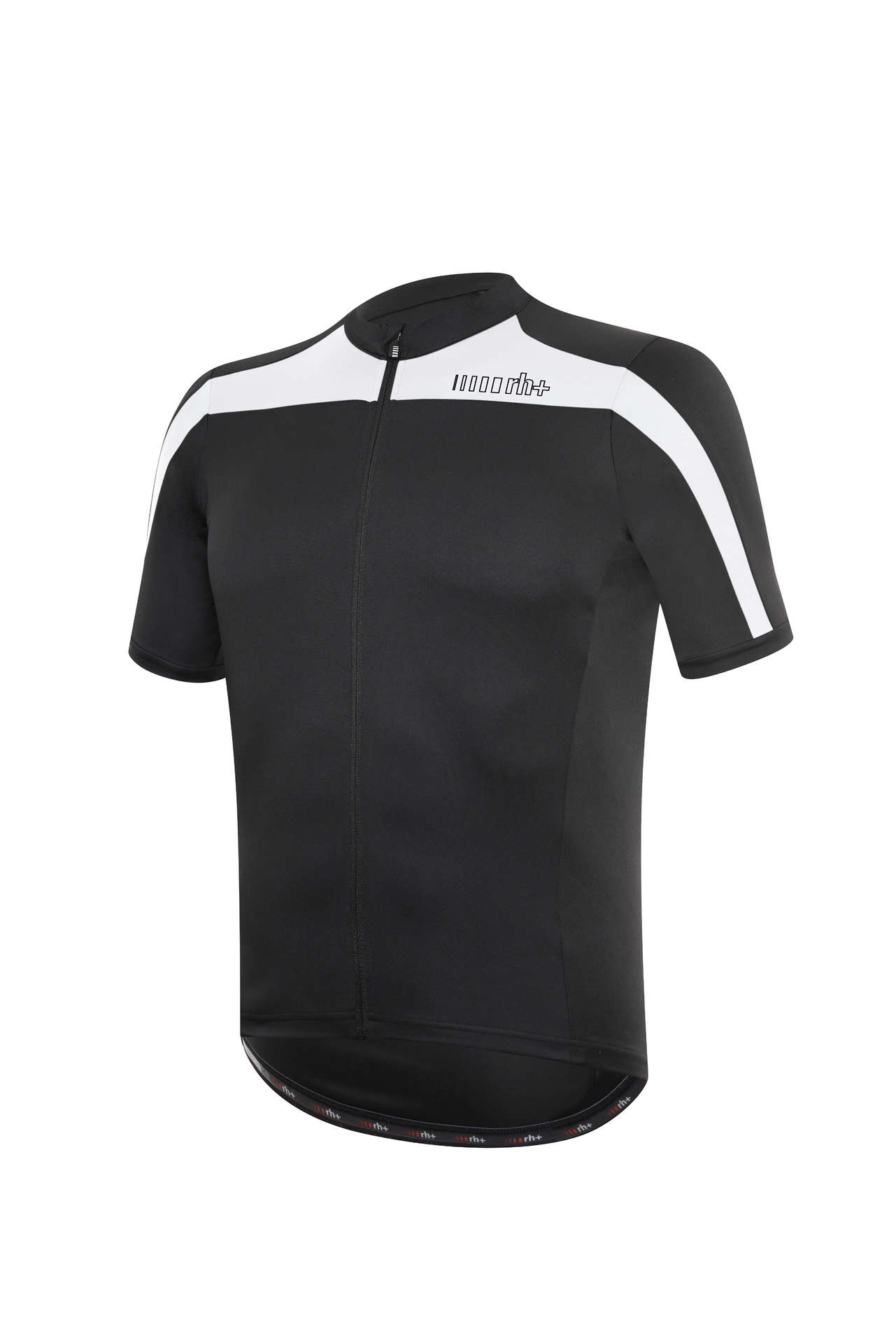 RH+ Space Fietsshirt Korte Mouwen Zwart/Wit Heren