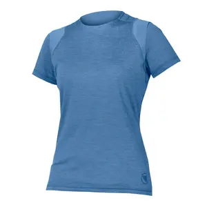 Endura STrack MTB Fietsshirt Korte Mouwen Blauw Dames