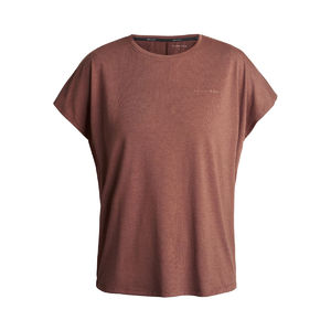 Röhnisch Split Back Hardloopshirt Korte Mouwen Bruin Dames