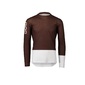 POC Pure MTB Fietsshirt Lange Mouwen Donkerbruin/Wit Heren