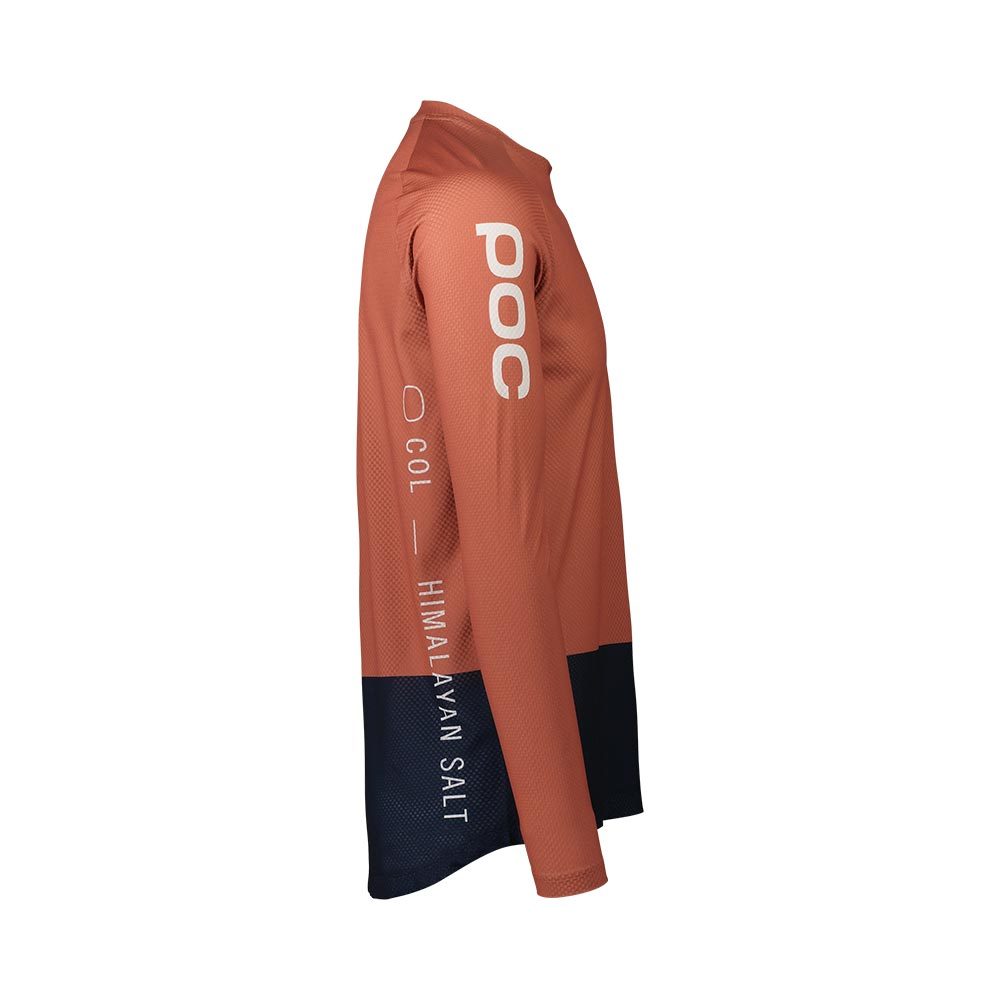 POC Pure MTB Fietsshirt Lange Mouwen Bruin/Navy Blauw Heren