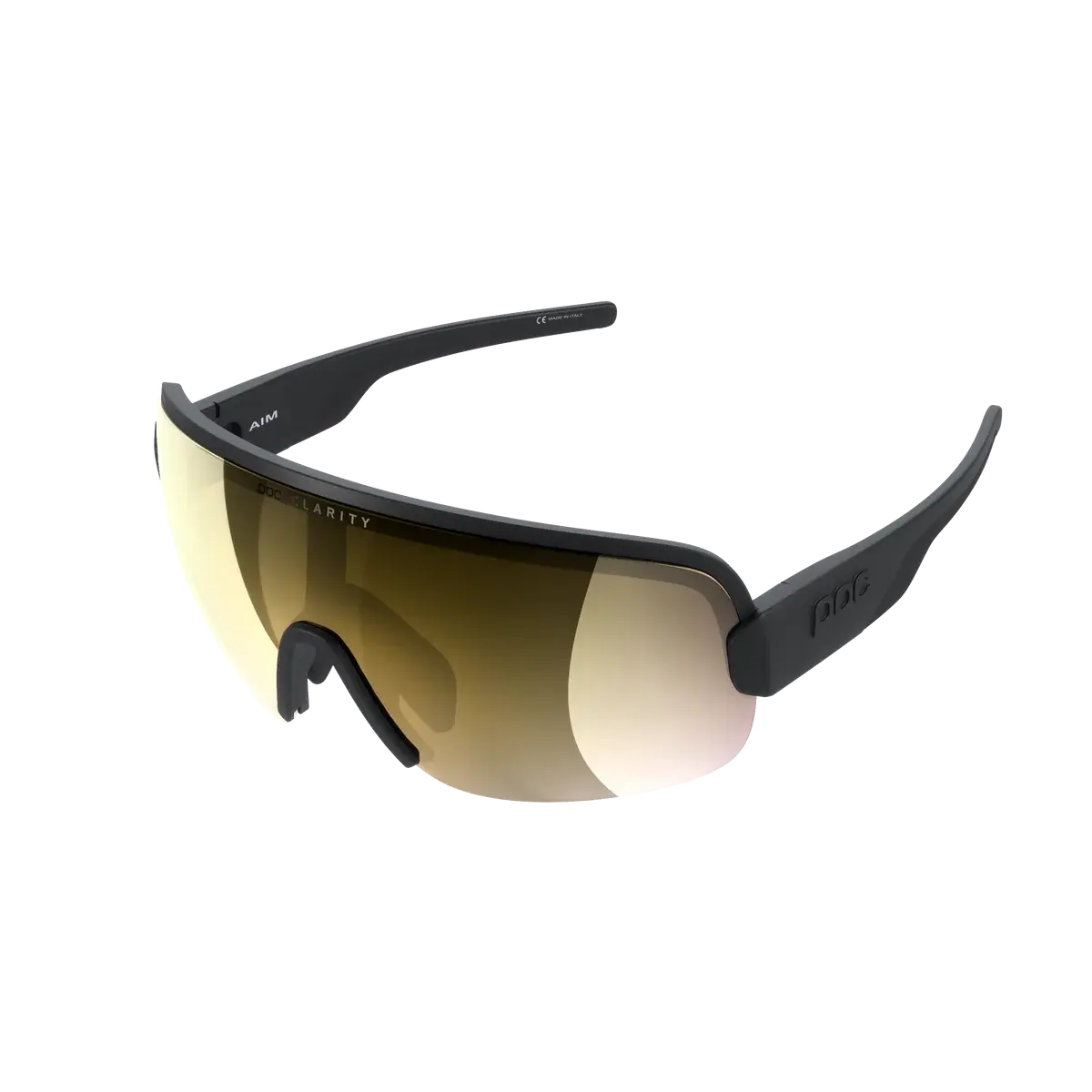 POC Aim Sport Zonnebril Zwart met Trail Lens Goud