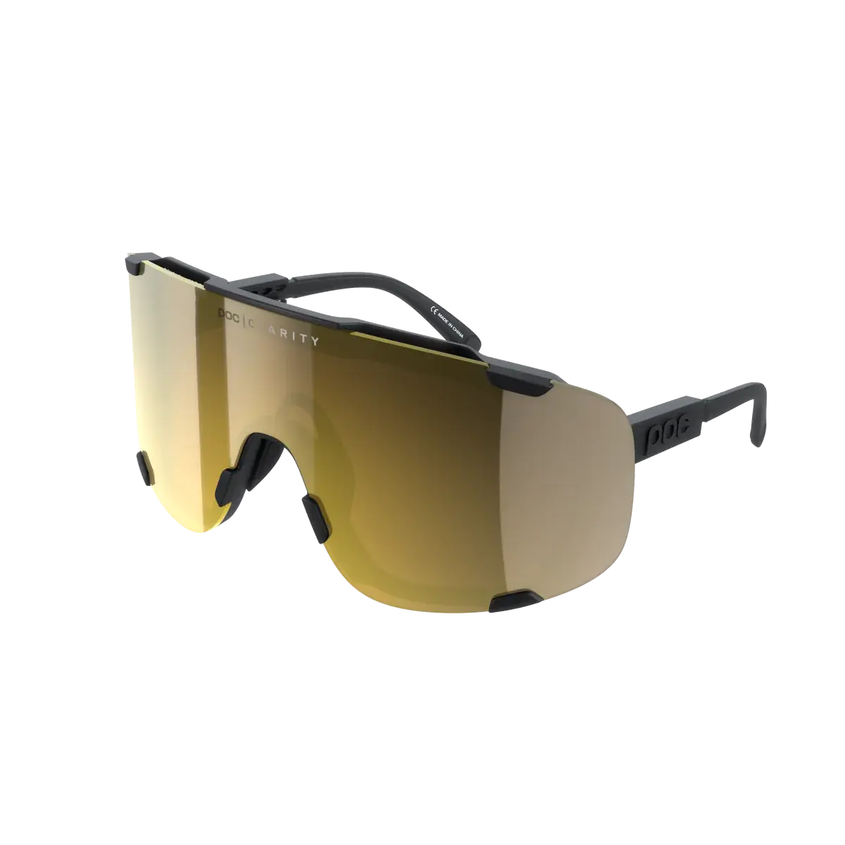 POC Devour Sport Zonnebril Zwart met Road Lens Goud