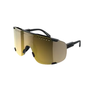 POC Devour Wide Fit Sport Zonnebril Zwart met Road Lens Goud