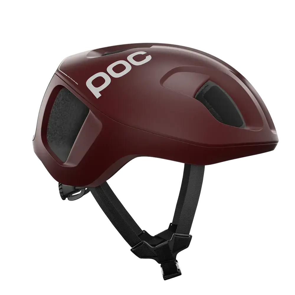 POC Ventral MIPS Race Fietshelm Mat Donkerrood/Wit