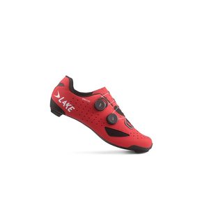 Lake CX238 Wielrenschoenen Rood/Wit Heren