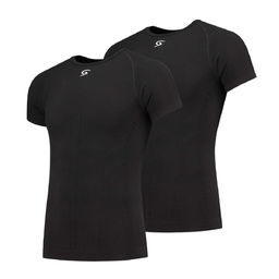 FUTURUM PROFORMANCE Base Layer 2 Pack Short Sleeve Black