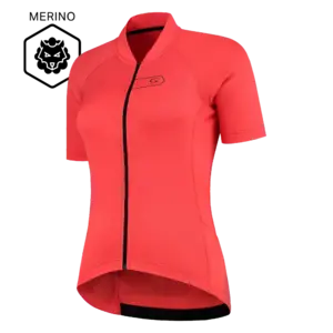 FUTURUM MARA Merino Fietsshirt Korte Mouwen Rood Dames