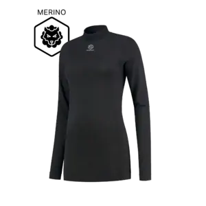 FUTURUM 4 SEASONS Extra Warm Merino Thermoshirt Lange Mouwen Zwart Dames