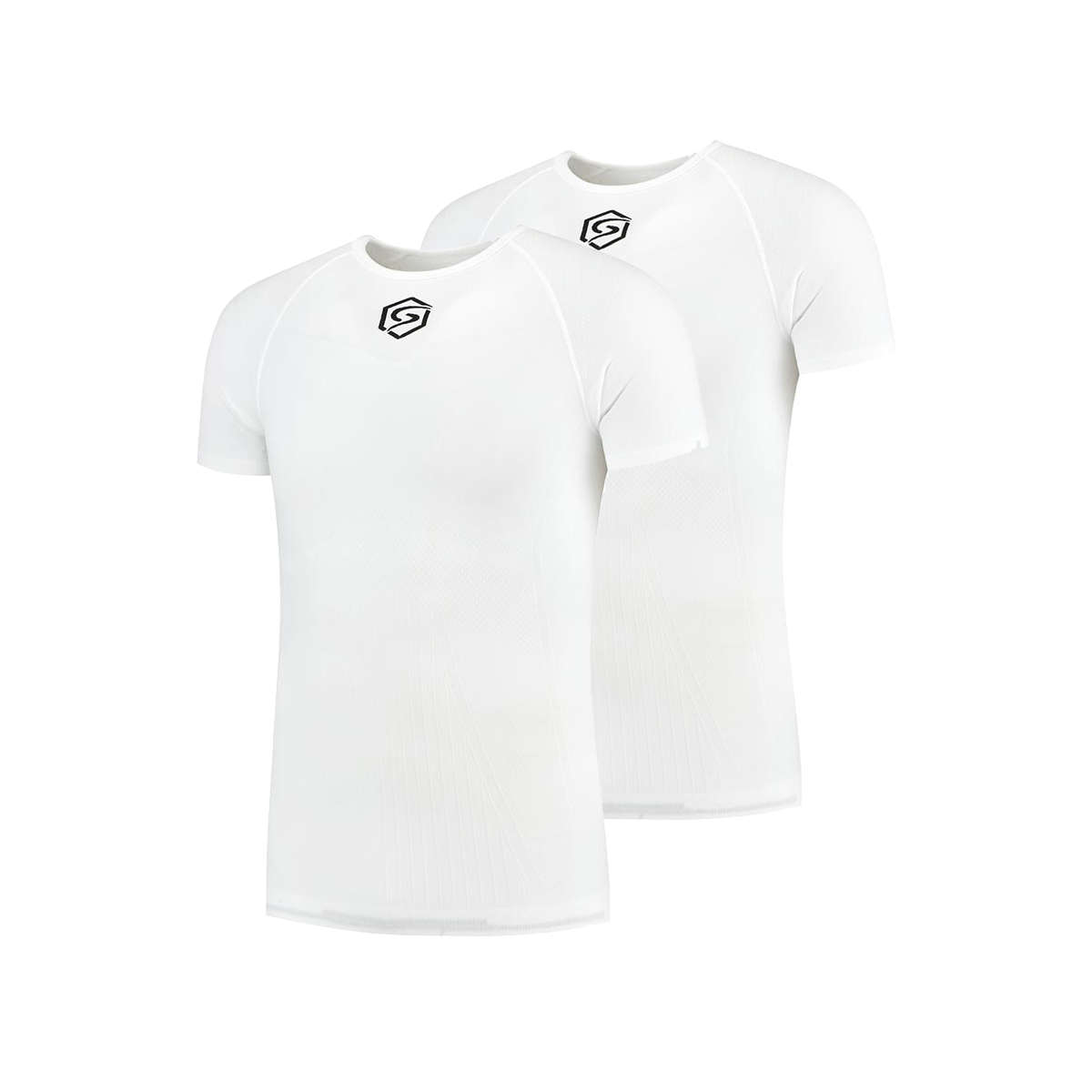 FUTURUM Recycled Ondershirt Korte Mouwen Wit Heren 2-Pack