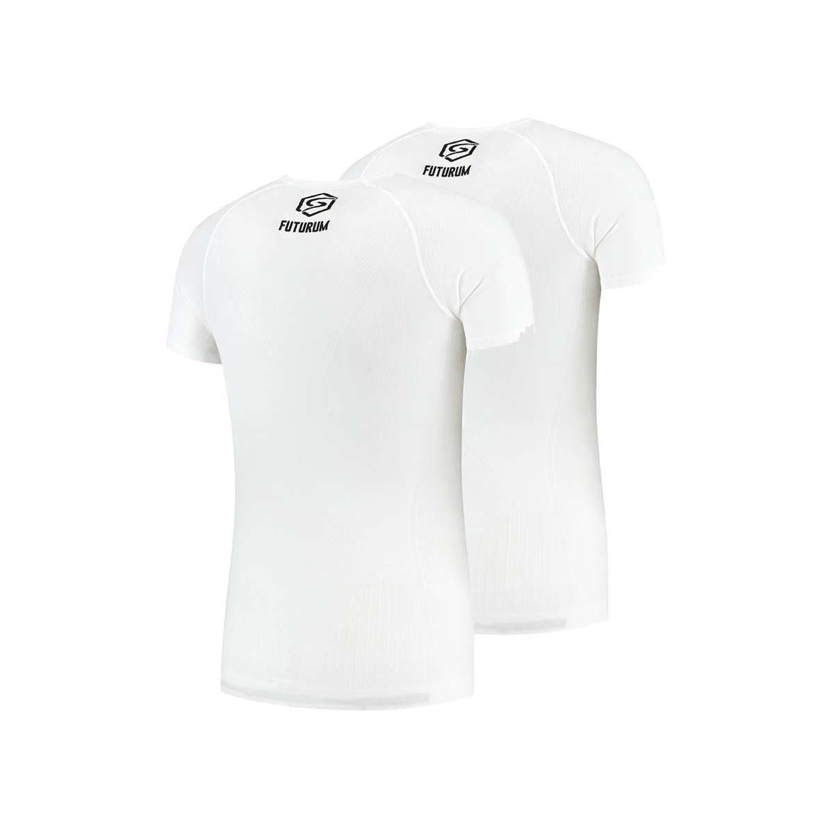 FUTURUM Recycled Ondershirt Korte Mouwen Wit Heren 2-Pack