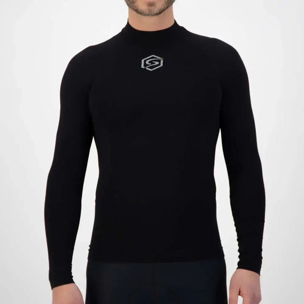 FUTURUM Recycled Thermoshirt Lange Mouwen Zwart Heren